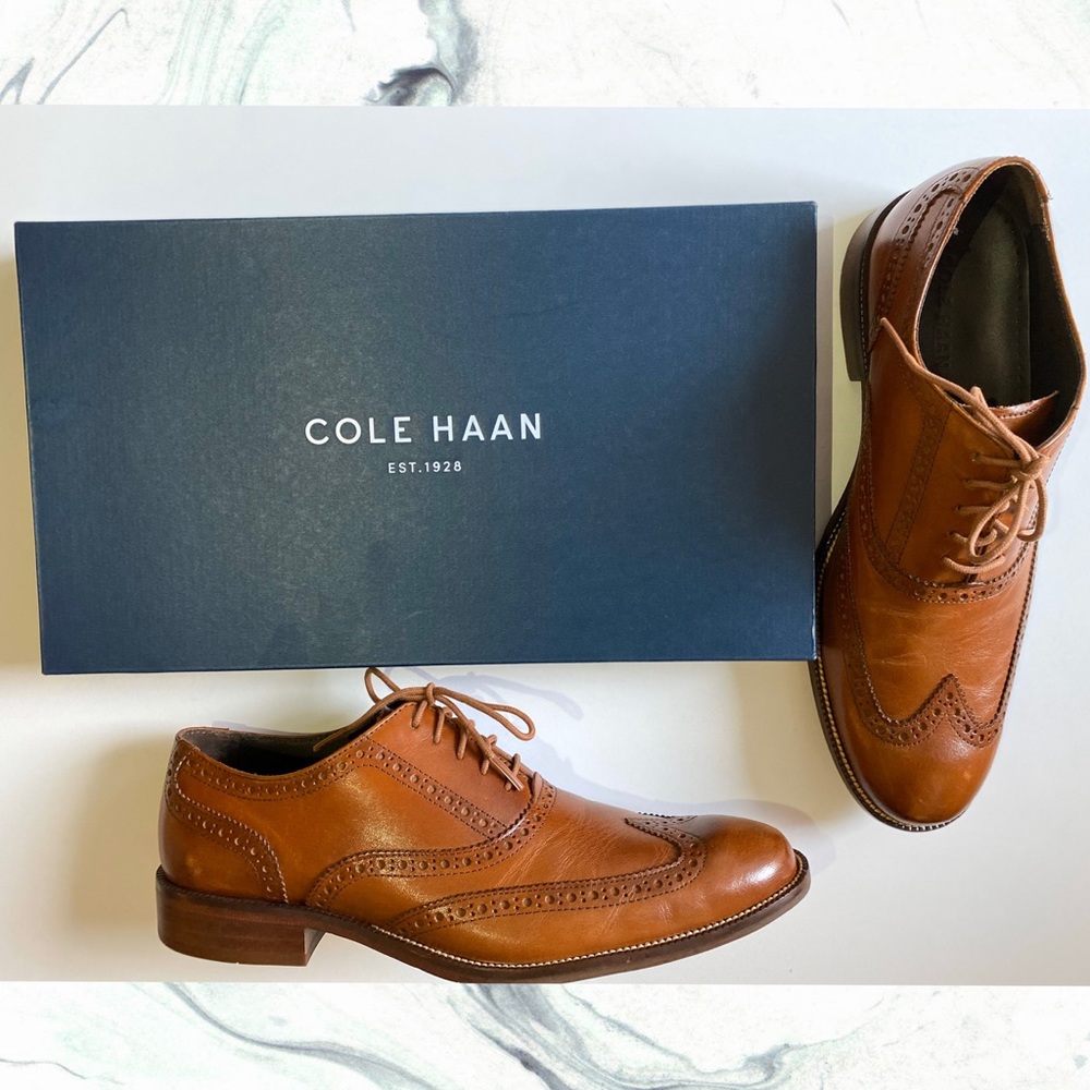 Men Cole Haan cognac shoes